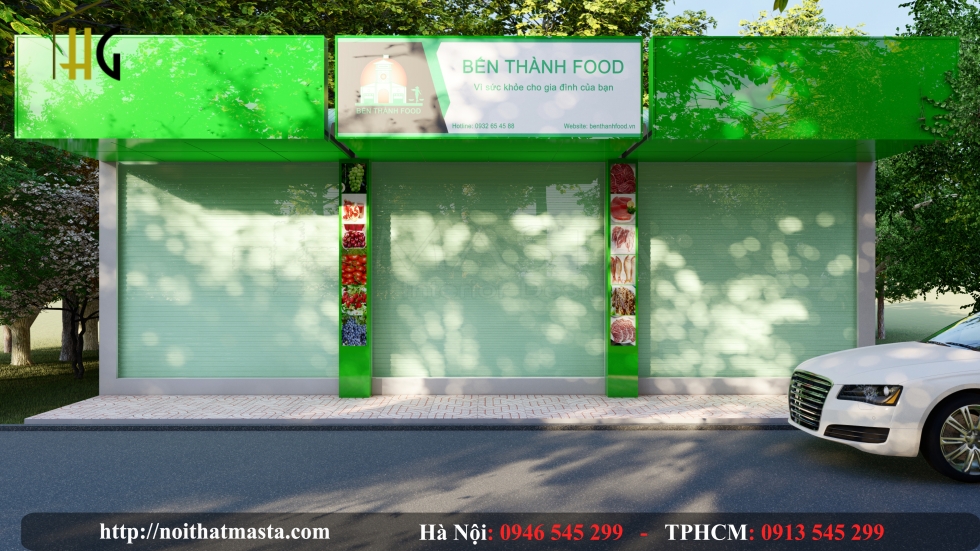 thiet ke shop trai cay Ben Thanh food 1